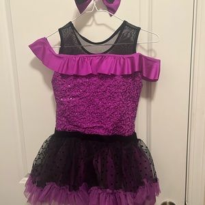 Purple Black dance costume